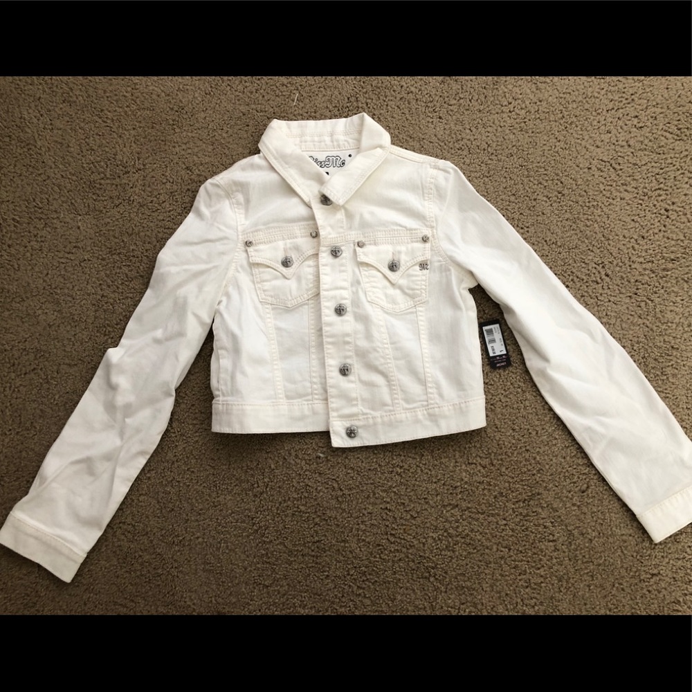 White Miss Me denim jacket